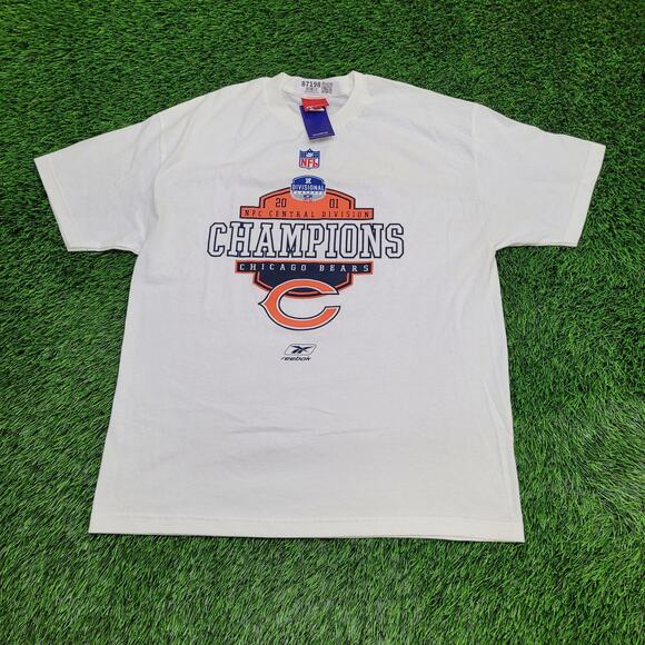 Vintage 2001 Chicago-Bears Shirt Large 23x29 NFV-Central Division - Picture 1 of 15